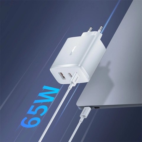 Ładowarka GaN Baseus Cube Pro 65W 2x USB-C USB-A - biała Ładowarka GaN Baseus Cube Pro 65W 2x USB-C USB-A - biała