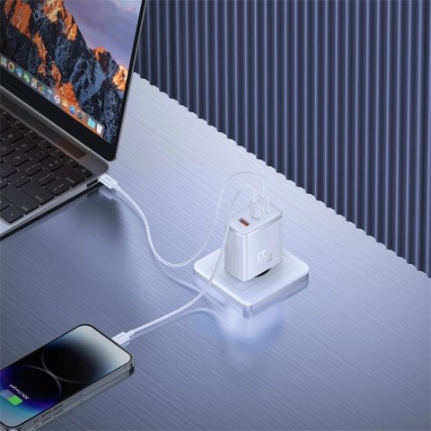 Ładowarka GaN Baseus Cube Pro 65W 2x USB-C USB-A - biała Ładowarka GaN Baseus Cube Pro 65W 2x USB-C USB-A - biała