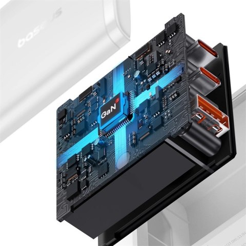 Ładowarka GaN Baseus Cube Pro 65W 2x USB-C USB-A - biała Ładowarka GaN Baseus Cube Pro 65W 2x USB-C USB-A - biała