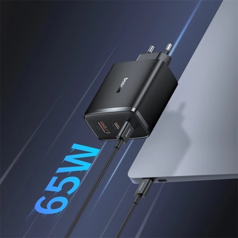 Ładowarka GaN Baseus Cube Pro 65W 2x USB-C USB-A - czarna Ładowarka GaN Baseus Cube Pro 65W 2x USB-C USB-A - czarna