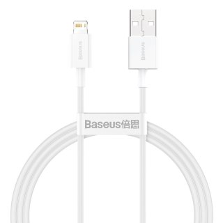[PO ZWROCIE] Baseus Superior kabel USB - Lightning 2,4A 1 m Biały (CALYS-A02)