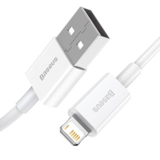 [PO ZWROCIE] Baseus Superior kabel USB - Lightning 2,4A 1 m Biały (CALYS-A02)