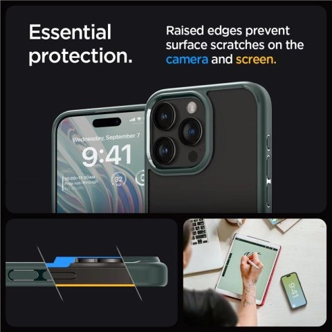 Etui Spigen Ultra Hybrid na iPhone 15 Pro Max - ciemnozielone Etui Spigen Ultra Hybrid na iPhone 15 Pro Max - ciemnozielone