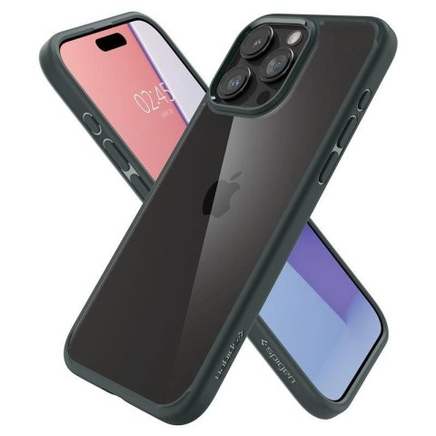 Etui Spigen Ultra Hybrid na iPhone 15 Pro Max - ciemnozielone Etui Spigen Ultra Hybrid na iPhone 15 Pro Max - ciemnozielone