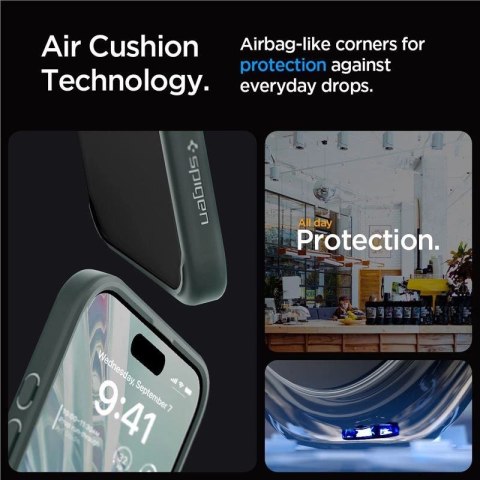 Etui Spigen Ultra Hybrid na iPhone 15 Pro - ciemnozielone Etui Spigen Ultra Hybrid na iPhone 15 Pro - ciemnozielone