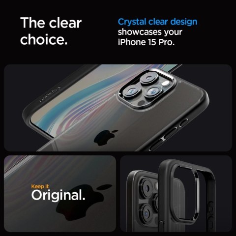 Etui Spigen Ultra Hybrid na iPhone 15 Pro - czarny mat Etui Spigen Ultra Hybrid na iPhone 15 Pro - czarny mat