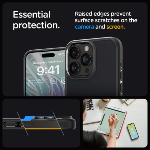 Etui Spigen Ultra Hybrid na iPhone 15 Pro - przezroczysto-czarne Etui Spigen Ultra Hybrid na iPhone 15 Pro - przezroczysto-czarne