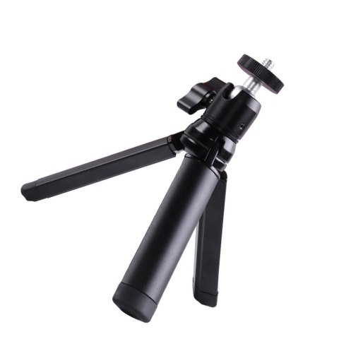 Statyw na telefon do zdjęć tripod z głowicą kulową - czarny Statyw na telefon do zdjęć tripod z głowicą kulową - czarny