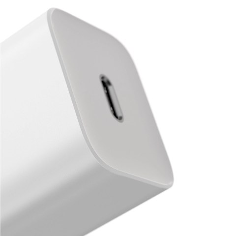 Szybka ładowarka sieciowa Baseus Si USB-C 25W 3A z kablem USB-C / USB-C 1m - biały