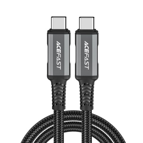 Kabel Acefast C1-09 USB-C / USB-C USB4 PD3.1 5A 1m - szaro-czarny Kabel Acefast C1-09 USB-C / USB-C USB4 PD3.1 5A 1m - szaro-czarny