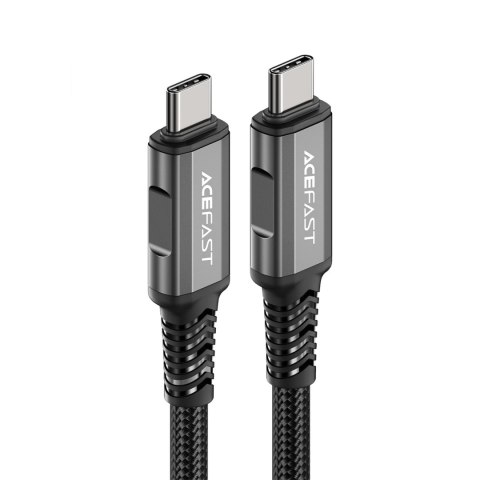 Kabel Acefast C1-09 USB-C / USB-C USB4 PD3.1 5A 1m - szaro-czarny Kabel Acefast C1-09 USB-C / USB-C USB4 PD3.1 5A 1m - szaro-czarny