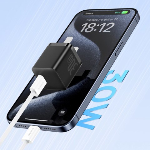 Kabel Baseus Superior Series ll USB-C - USB-C 30W 480Mb/s 1m - biały Kabel Baseus Superior Series ll USB-C - USB-C 30W 480Mb/s 1m - biały