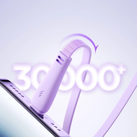 Kabel Joyroom Colorful Series S-A40 zwijany 3w1 USB-A - USB-C / Lightning / micro USB 1m - fioletowy