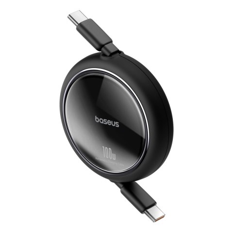 Kabel wysuwany Baseus Free2Draw Mini USB-C - USB-C 100W 1m - czarny Kabel wysuwany Baseus Free2Draw Mini USB-C - USB-C 100W 1m - czarny