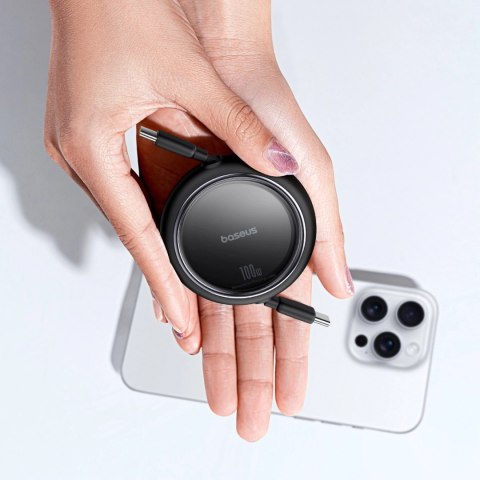 Kabel wysuwany Baseus Free2Draw Mini USB-C - USB-C 100W 1m - czarny Kabel wysuwany Baseus Free2Draw Mini USB-C - USB-C 100W 1m - czarny