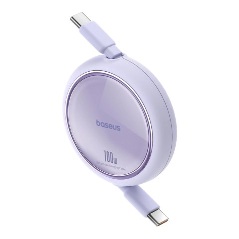 Kabel wysuwany Baseus Free2Draw Mini USB-C - USB-C 100W 1m - fioletowy Kabel wysuwany Baseus Free2Draw Mini USB-C - USB-C 100W 1m - fioletowy