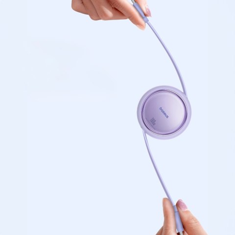 Kabel wysuwany Baseus Free2Draw Mini USB-C - USB-C 100W 1m - fioletowy Kabel wysuwany Baseus Free2Draw Mini USB-C - USB-C 100W 1m - fioletowy