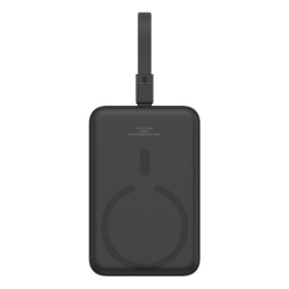 Powerbank Baseus Magnetic Mini MagSafe 10000mAh 20W z wbudowanym kablem Lightning - czarny + kabel Baseus Simple Series USB-C - 