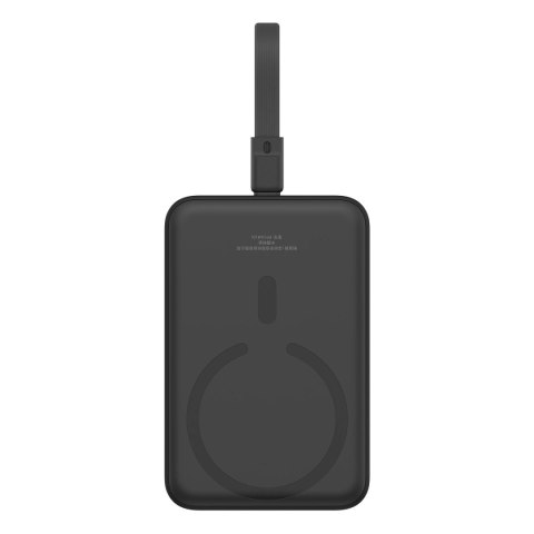 Powerbank Baseus Magnetic Mini MagSafe 10000mAh 20W z wbudowanym kablem Lightning - czarny + kabel Baseus Simple Series USB-C - 