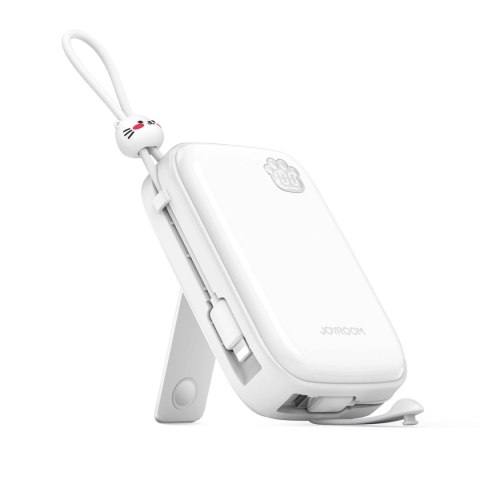 Powerbank Joyroom JR-L008 Plus Cutie Series 22.5W 20000mAh ze stojakiem + kabel USB-A - USB-C - biały Powerbank Joyroom JR-L008 Plus Cutie Series 22.5W 20000mAh ze stojakiem + kabel USB-A - USB-C - biały