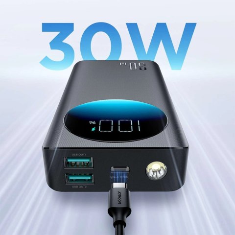 Powerbank Joyroom JR-PBF03 30W 30000mAh + kabel USB-A - USB-C 0.25m - czarny Powerbank Joyroom JR-PBF03 30W 30000mAh + kabel USB-A - USB-C 0.25m - czarny