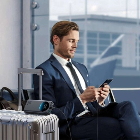 Powerbank Joyroom JR-PBF03 30W 30000mAh + kabel USB-A - USB-C 0.25m - czarny Powerbank Joyroom JR-PBF03 30W 30000mAh + kabel USB-A - USB-C 0.25m - czarny