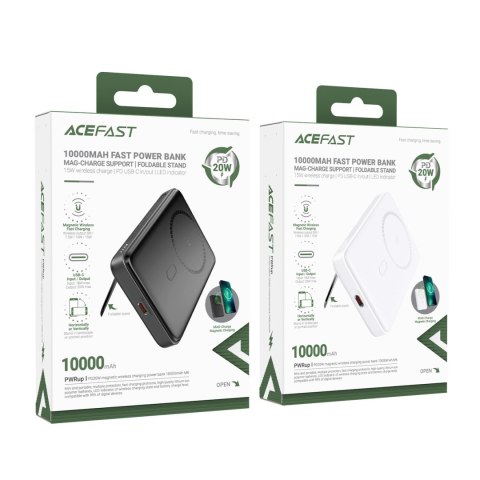 Powerbank indukcyjny Acefast M6 PD 20W 10000mAh + kabel - biały Powerbank indukcyjny Acefast M6 PD 20W 10000mAh + kabel - biały