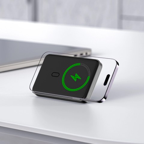 Powerbank indukcyjny Acefast M6 PD 20W 10000mAh + kabel - czarny Powerbank indukcyjny Acefast M6 PD 20W 10000mAh + kabel - czarny