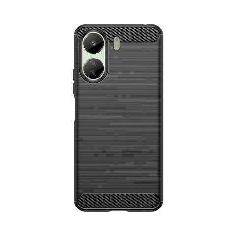 Etui Carbon Case do Xiaomi Redmi 13c elastyczny silikonowy karbonowy pokrowiec - czarny Etui Carbon Case do Xiaomi Redmi 13c elastyczny silikonowy karbonowy pokrowiec - czarny