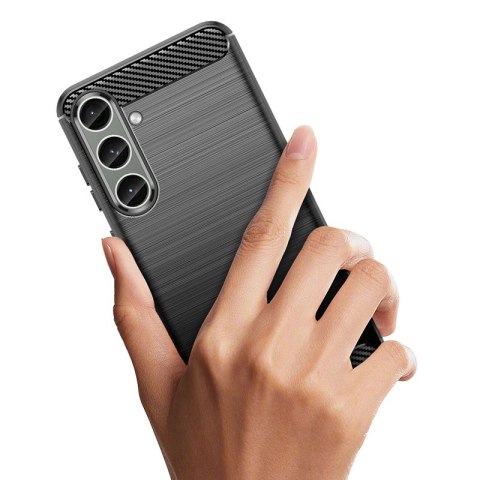Etui do Carbon Case Samsung Galaxy S24+ elastyczny silikonowy karbonowy pokrowiec - czarny Etui do Carbon Case Samsung Galaxy S24+ elastyczny silikonowy karbonowy pokrowiec - czarny