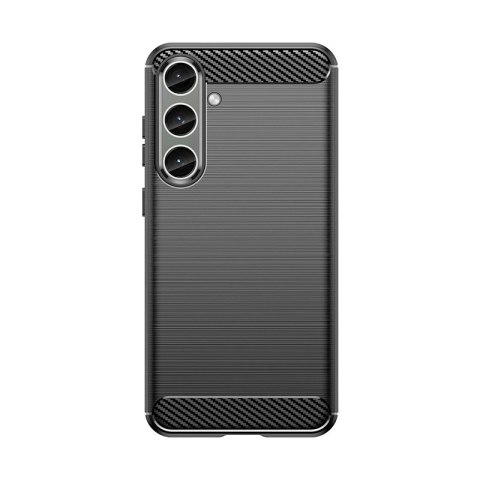 Etui do Carbon Case Samsung Galaxy S24+ elastyczny silikonowy karbonowy pokrowiec - czarny Etui do Carbon Case Samsung Galaxy S24+ elastyczny silikonowy karbonowy pokrowiec - czarny
