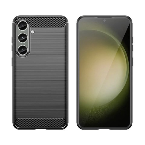 Etui do Carbon Case Samsung Galaxy S24+ elastyczny silikonowy karbonowy pokrowiec - czarny Etui do Carbon Case Samsung Galaxy S24+ elastyczny silikonowy karbonowy pokrowiec - czarny