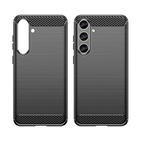Etui do Carbon Case Samsung Galaxy S24+ elastyczny silikonowy karbonowy pokrowiec - czarny Etui do Carbon Case Samsung Galaxy S24+ elastyczny silikonowy karbonowy pokrowiec - czarny