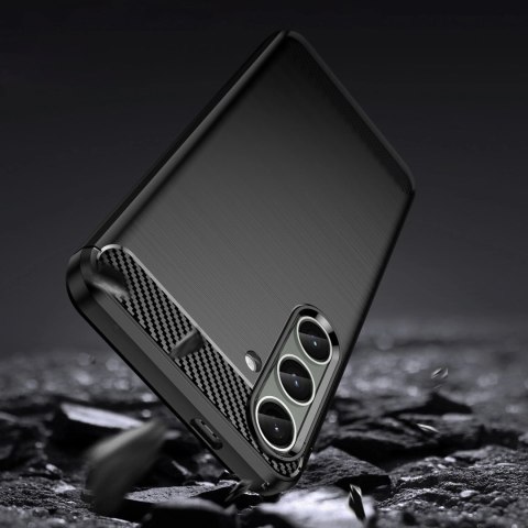 Etui do Carbon Case Samsung Galaxy S24+ elastyczny silikonowy karbonowy pokrowiec - czarny Etui do Carbon Case Samsung Galaxy S24+ elastyczny silikonowy karbonowy pokrowiec - czarny