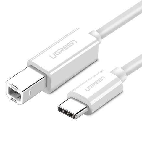 Kabel Ugreen US241 USB-C / USB-B 2.0 do drukarki skanera 1.5 m - biały Kabel Ugreen US241 USB-C / USB-B 2.0 do drukarki skanera 1.5 m - biały
