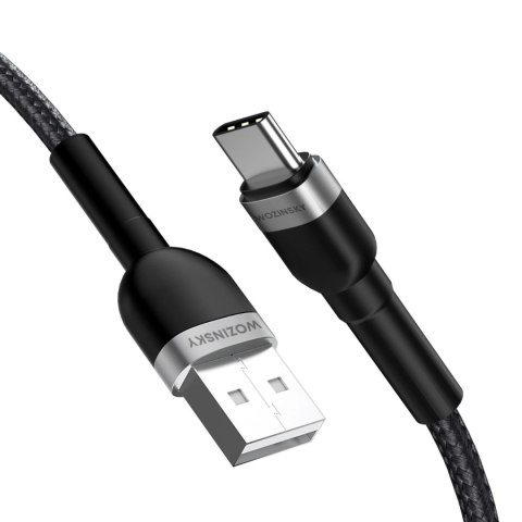 Kabel Wozinsky WNBAC2 USB-A / USB-C 2.4A 2 m - czarny Kabel Wozinsky WNBAC2 USB-A / USB-C 2.4A 2 m - czarny