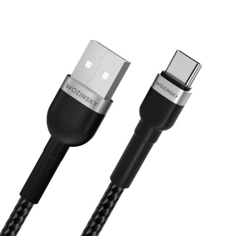 Kabel Wozinsky WNBAC2 USB-A / USB-C 2.4A 2 m - czarny Kabel Wozinsky WNBAC2 USB-A / USB-C 2.4A 2 m - czarny