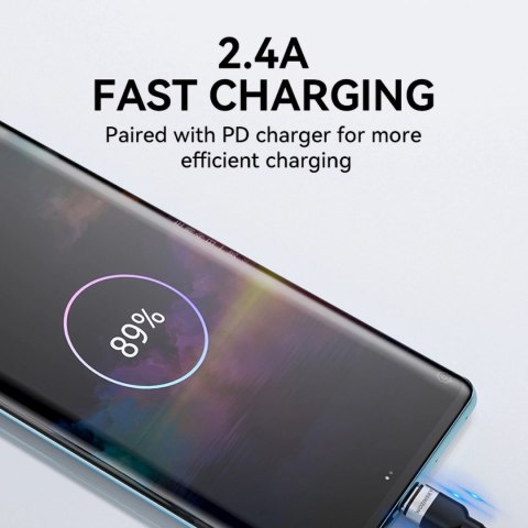 Kabel Wozinsky WNBAC2 USB-A / USB-C 2.4A 2 m - czarny Kabel Wozinsky WNBAC2 USB-A / USB-C 2.4A 2 m - czarny