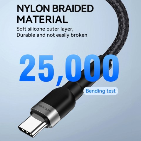 Kabel Wozinsky WNBAC2 USB-A / USB-C 2.4A 2 m - czarny Kabel Wozinsky WNBAC2 USB-A / USB-C 2.4A 2 m - czarny