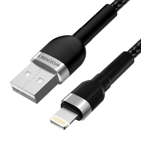 Kabel Wozinsky WNBAL1 USB-A / Lightning 2.4A 1 m - czarny Kabel Wozinsky WNBAL1 USB-A / Lightning 2.4A 1 m - czarny
