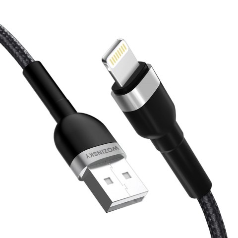 Kabel Wozinsky WNBAL2 USB-A / Lightning 2.4A 2 m - czarny Kabel Wozinsky WNBAL2 USB-A / Lightning 2.4A 2 m - czarny