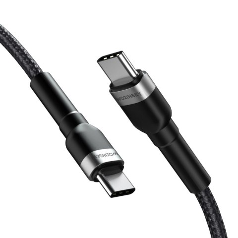 Kabel Wozinsky WNBCC2 USB-C / USB-C PD 65W 2 m - czarny Kabel Wozinsky WNBCC2 USB-C / USB-C PD 65W 2 m - czarny
