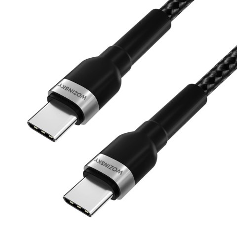 Kabel Wozinsky WNBCC2 USB-C / USB-C PD 65W 2 m - czarny Kabel Wozinsky WNBCC2 USB-C / USB-C PD 65W 2 m - czarny