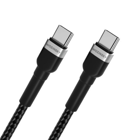 Kabel Wozinsky WNBCC2 USB-C / USB-C PD 65W 2 m - czarny Kabel Wozinsky WNBCC2 USB-C / USB-C PD 65W 2 m - czarny