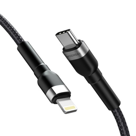 Kabel Wozinsky WNBCL2 Lightning / USB-C PD 30W 2 m - czarny Kabel Wozinsky WNBCL2 Lightning / USB-C PD 30W 2 m - czarny