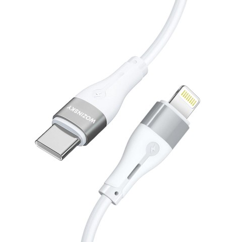 Kabel Wozinsky WSTCL1 Lightning / USB-C PD 27W 1 m - biały Kabel Wozinsky WSTCL1 Lightning / USB-C PD 27W 1 m - biały
