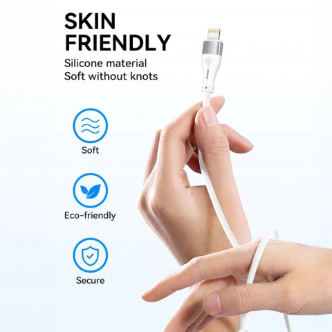Kabel Wozinsky WSTCL1 Lightning / USB-C PD 27W 1 m - biały Kabel Wozinsky WSTCL1 Lightning / USB-C PD 27W 1 m - biały