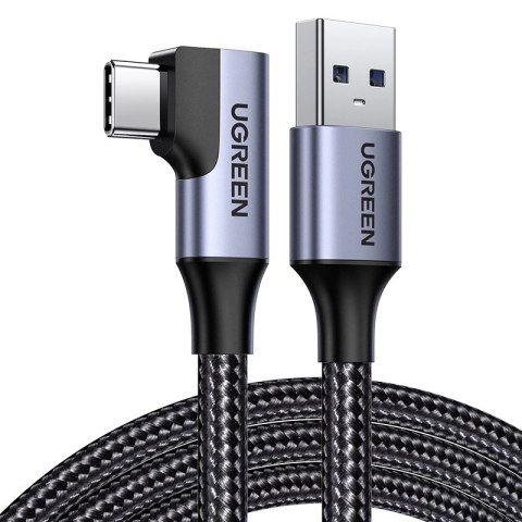 Kabel kątowy Ugreen US385 USB-A / USB-C 90º 5Gb/s 3A 1m - czarny Kabel kątowy Ugreen US385 USB-A / USB-C 90º 5Gb/s 3A 1m - czarny