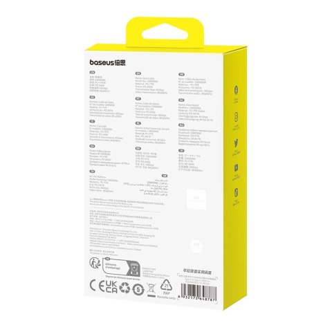 Kabel Baseus CB000066 USB-C - USB-C 240W PD 8K 60Hz 1m - biały Kabel Baseus CB000066 USB-C - USB-C 240W PD 8K 60Hz 1m - biały