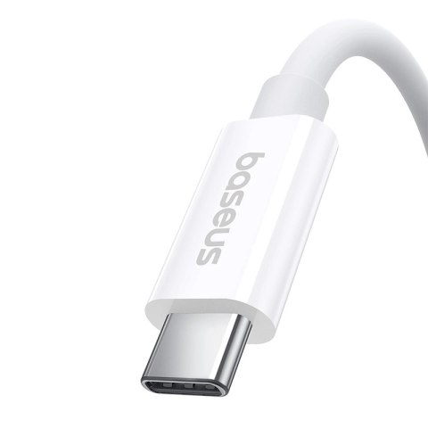 Kabel Baseus CB000066 USB-C - USB-C 240W PD 8K 60Hz 1m - biały Kabel Baseus CB000066 USB-C - USB-C 240W PD 8K 60Hz 1m - biały